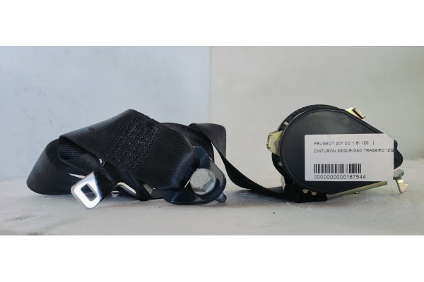 Recambio de cinturon seguridad trasero izquierdo para peugeot 207 cc 1.6i 120 referencia OEM IAM   
