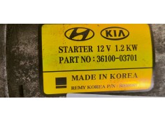 Recambio de motor arranque para kia rio (yb) edition 7 referencia OEM IAM 3610003701  