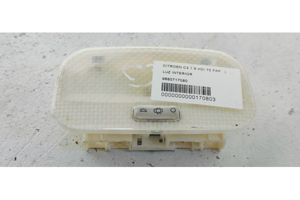 Recambio de luz interior para citroen c3 1.6 hdi 75 fap referencia OEM IAM 9680717080  