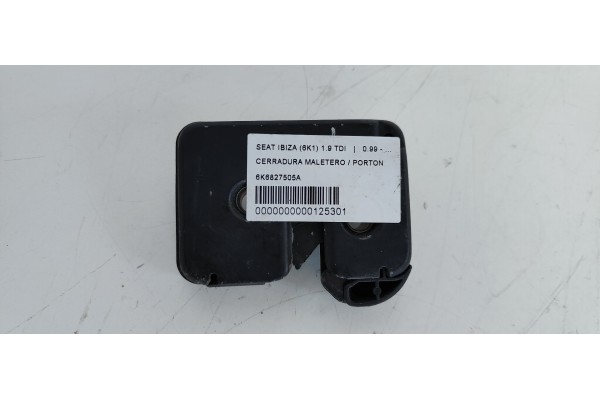 Recambio de cerradura maletero / porton para seat ibiza (6k1) 1.9 tdi referencia OEM IAM 6K6827505A  