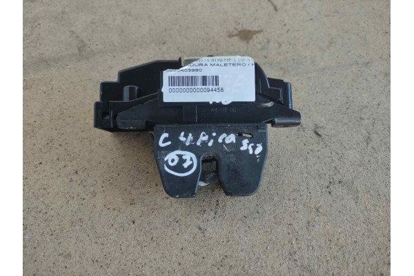 Recambio de cerradura maletero / porton para citroen c4 picasso exclusive referencia OEM IAM 9660403980  