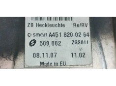 Recambio de piloto trasero derecho para smart coupe fortwo coupe (52kw) referencia OEM IAM A4518200264  