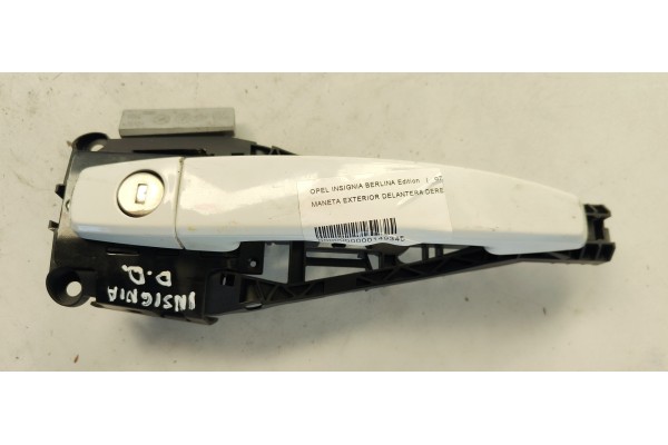 Recambio de maneta exterior delantera derecha para opel insignia berlina edition referencia OEM IAM   
