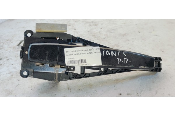 Recambio de maneta exterior delantera derecha para opel insignia berlina 2.0cdti 130 fap referencia OEM IAM 14096401  