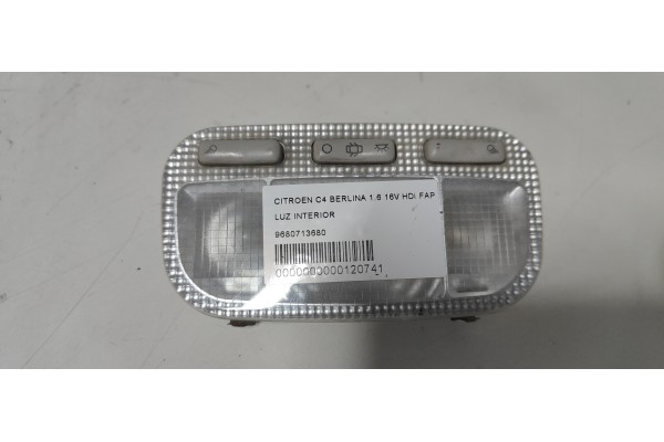 Recambio de luz interior para citroen c4 berlina 1.6 16v hdi fap referencia OEM IAM 9680713680  