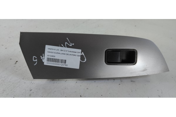 Recambio de mando elevalunas delantero derecho para mazda 6 lim. (gh) 2.0 turbodiesel cat referencia OEM IAM 03124600  