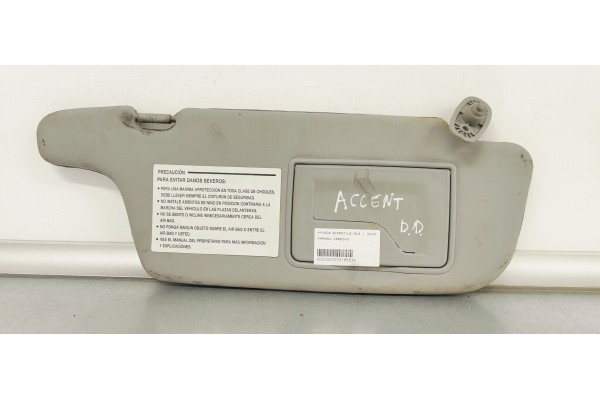 Recambio de parasol derecho para hyundai accent (lc) gls referencia OEM IAM   