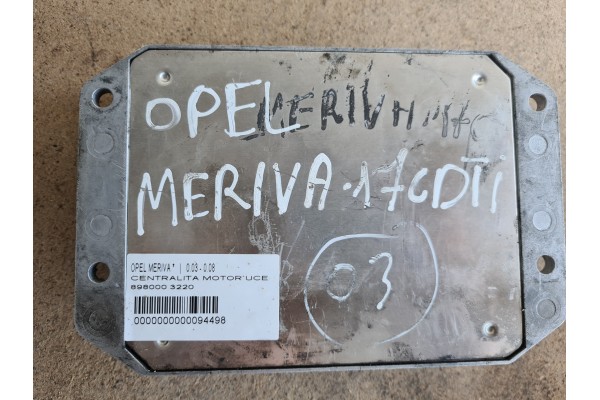 Recambio de centralita motor uce para opel meriva 1.7 16v cdti referencia OEM IAM 8980003220 1125000200 98000322