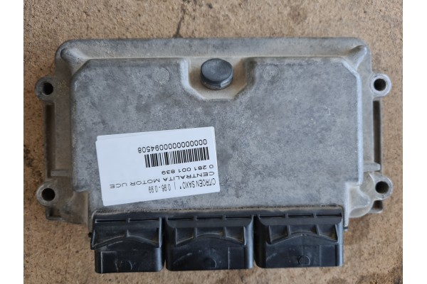 Recambio de centralita motor uce para citroen saxo 1.5 diesel referencia OEM IAM 0281001839 9641757480 AS4