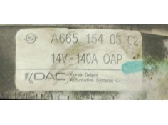 Recambio de alternador para ssangyong kyron 2.0 d referencia OEM IAM A6651540302  