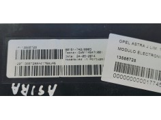 Recambio de modulo electronico para opel astra j lim. 1.7 cdti 110 fap referencia OEM IAM 13586728  
