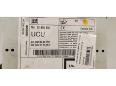 Recambio de sistema audio / radio cd para opel zafira tourer 2.0 cdti 130 fap referencia OEM IAM 22805138  