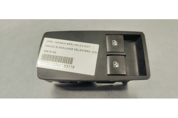 Recambio de mando elevalunas delantero izquierdo para opel insignia berlina 2.0 cdti referencia OEM IAM 22915122  