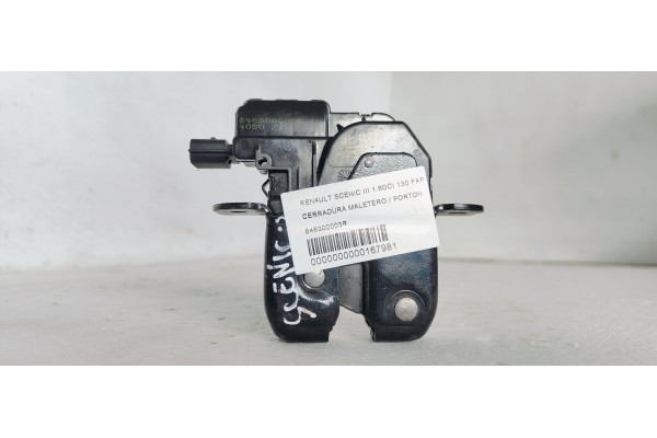 Recambio de cerradura maletero / porton para renault scenic iii 1.6dci 130 fap referencia OEM IAM 846300003R  