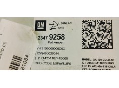 Recambio de sistema audio / radio cd para opel astra j lim. 1.6 cdti referencia OEM IAM 23479258  