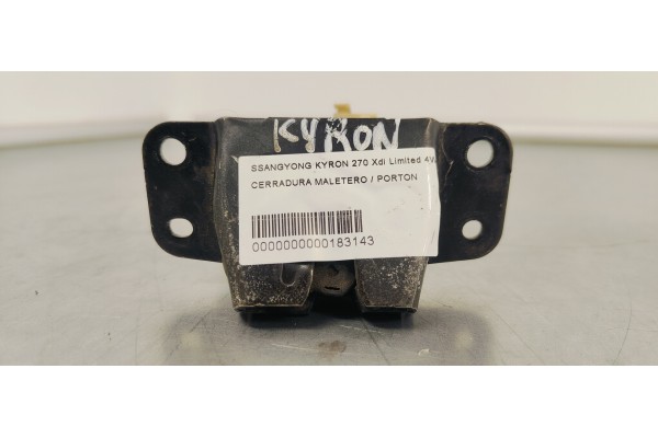 Recambio de cerradura maletero / porton para ssangyong kyron 270 xdi limited 4wd referencia OEM IAM   