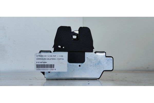 Recambio de cerradura maletero / porton para citroen c3 1.4 hdi fap referencia OEM IAM 9151487499H  