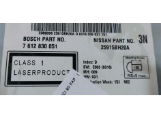 Recambio de sistema audio / radio cd para nissan note (e11e) 1.5dci 90 fap referencia OEM IAM 25915BH20A  