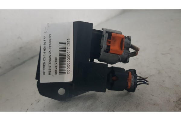 Recambio de resistencia calefaccion para citroen c3 1.4 hdi 70 fap referencia OEM IAM 9662872380  