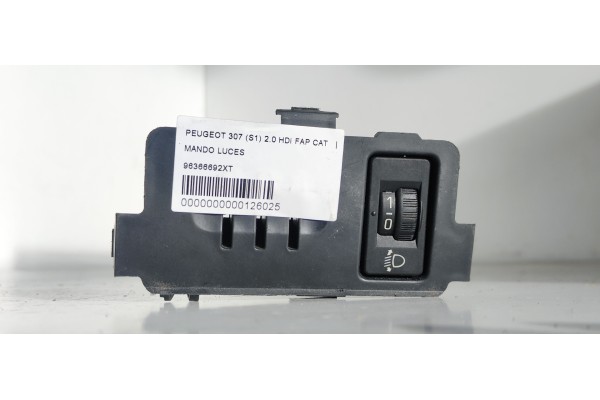 Recambio de mando luces para peugeot 307 (s1) 2.0 hdi fap cat referencia OEM IAM 96366692XT  
