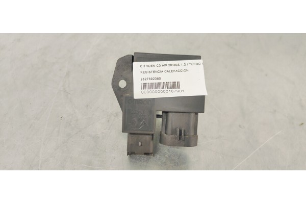 Recambio de resistencia calefaccion para citroen c3 aircross 1.2 i turbo 110 fap referencia OEM IAM 9827892380  