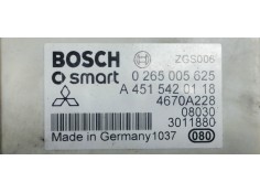 Recambio de modulo electronico para smart coupe fortwo coupe (52kw) referencia OEM IAM 0265005625  