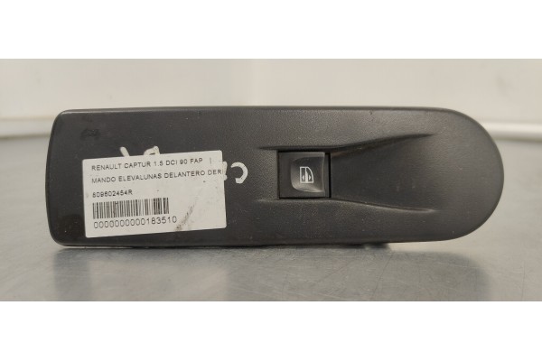 Recambio de mando elevalunas delantero derecho para renault captur 1.5 dci 90 fap referencia OEM IAM 809602454R  