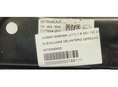Recambio de elevalunas delantero derecho para nissan qashqai (j11) 1.6 dci 130 4x4 fap referencia OEM IAM 807004EA3D  