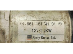 Recambio de motor arranque para ssangyong rodius 2.7 xdi 165 referencia OEM IAM 6611514101  