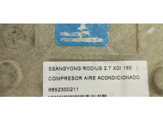 Recambio de compresor aire acondicionado para ssangyong rodius 2.7 xdi 165 referencia OEM IAM 6652300211  