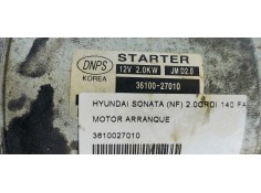 Recambio de motor arranque para hyundai sonata (nf) 2.0crdi 140 fap referencia OEM IAM 3610027010  