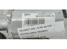Recambio de motor limpia trasero para peugeot 208 1.6 hdi 92 fap referencia OEM IAM 9673251380  