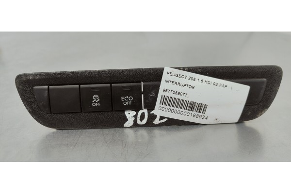 Recambio de interruptor para peugeot 208 1.6 hdi 92 fap referencia OEM IAM 9677059077  