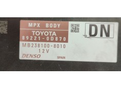 Recambio de modulo electronico para toyota yaris 1.5 i 112 referencia OEM IAM 892210D870  