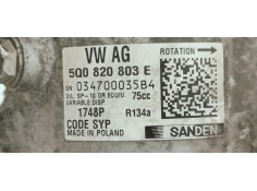 Recambio de compresor aire acondicionado para skoda rapid 1.6 tdi 105 fap referencia OEM IAM 5Q0820803E  