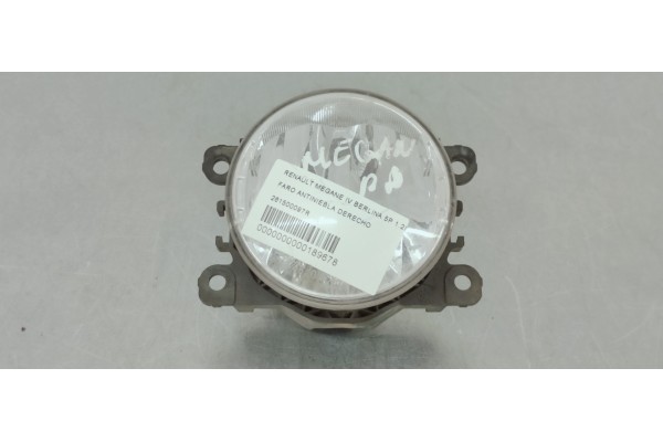Recambio de faro antiniebla derecho para renault megane iv berlina 5p 1.2i turbo 130 referencia OEM IAM 261500097R  
