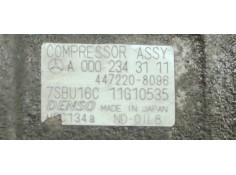 Recambio de compresor aire acondicionado para mercedes-benz vito (w638) caja cerrada referencia OEM IAM A0002343111  