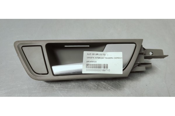 Recambio de maneta interior trasera derecha para audi q5 (8r) 2.0 tdi referencia OEM IAM 8R0839020  