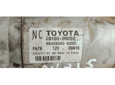 Recambio de motor arranque para toyota auris 1.4d4d 90 fap referencia OEM IAM 281000N050  