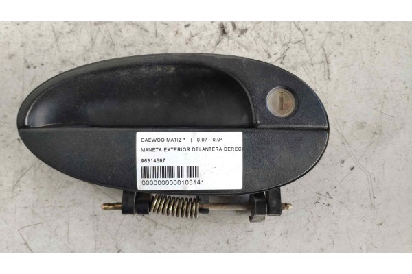 Recambio de maneta exterior delantera derecha para daewoo matiz 1.0 cat referencia OEM IAM 96314597  