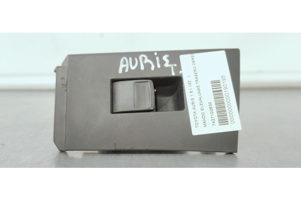 Recambio de mando elevalunas trasero derecho para toyota auris 1.6 i 132 referencia OEM IAM 7427102630  