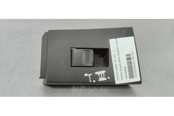 Recambio de mando elevalunas trasero izquierdo para toyota auris 1.6 i 132 referencia OEM IAM 7427202630  