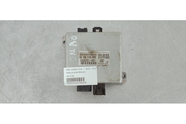 Recambio de modulo electronico para opel corsa c club referencia OEM IAM 09115125  