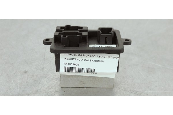 Recambio de resistencia calefaccion para citroen c4 picasso 1.6 hdi 120 fap referencia OEM IAM A43002900  