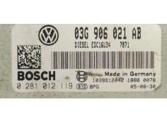 Recambio de centralita motor uce para volkswagen passat berlina (3c2) advance plus 4motion referencia OEM IAM 0281012119  