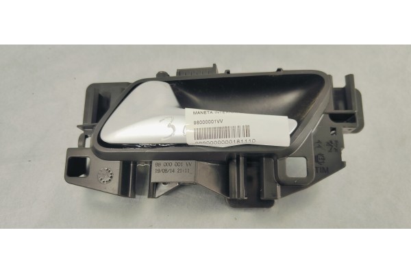 Recambio de maneta interior delantera izquierda para peugeot 308 1.6hdi 92 fap referencia OEM IAM 98000001VV  