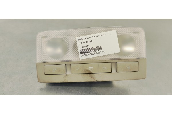 Recambio de luz interior para opel meriva b referencia OEM IAM 316627975  