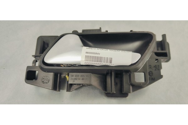 Recambio de maneta interior trasera izquierda para peugeot 308 1.6hdi 92 fap referencia OEM IAM 98000005VV  