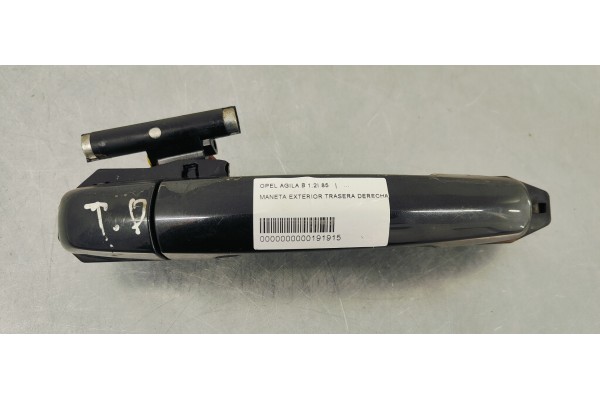 Recambio de maneta exterior trasera derecha para opel agila b 1.2i 85 referencia OEM IAM   