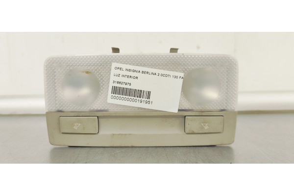 Recambio de luz interior para opel insignia berlina 2.0cdti 130 fap referencia OEM IAM 316627975  